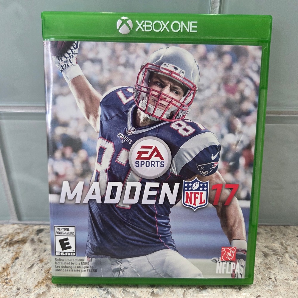 Madden NFL 17 Xbox One Video Game Gronk Patriots Football Complete Disc
